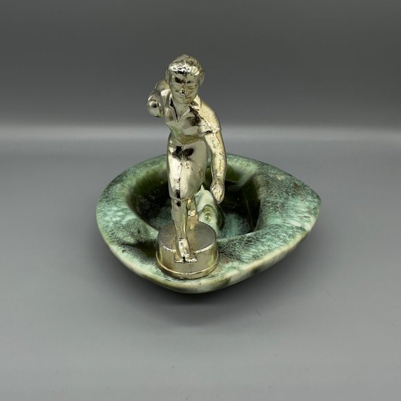 Vintage green bowling ashtray - Picture 2 of 5